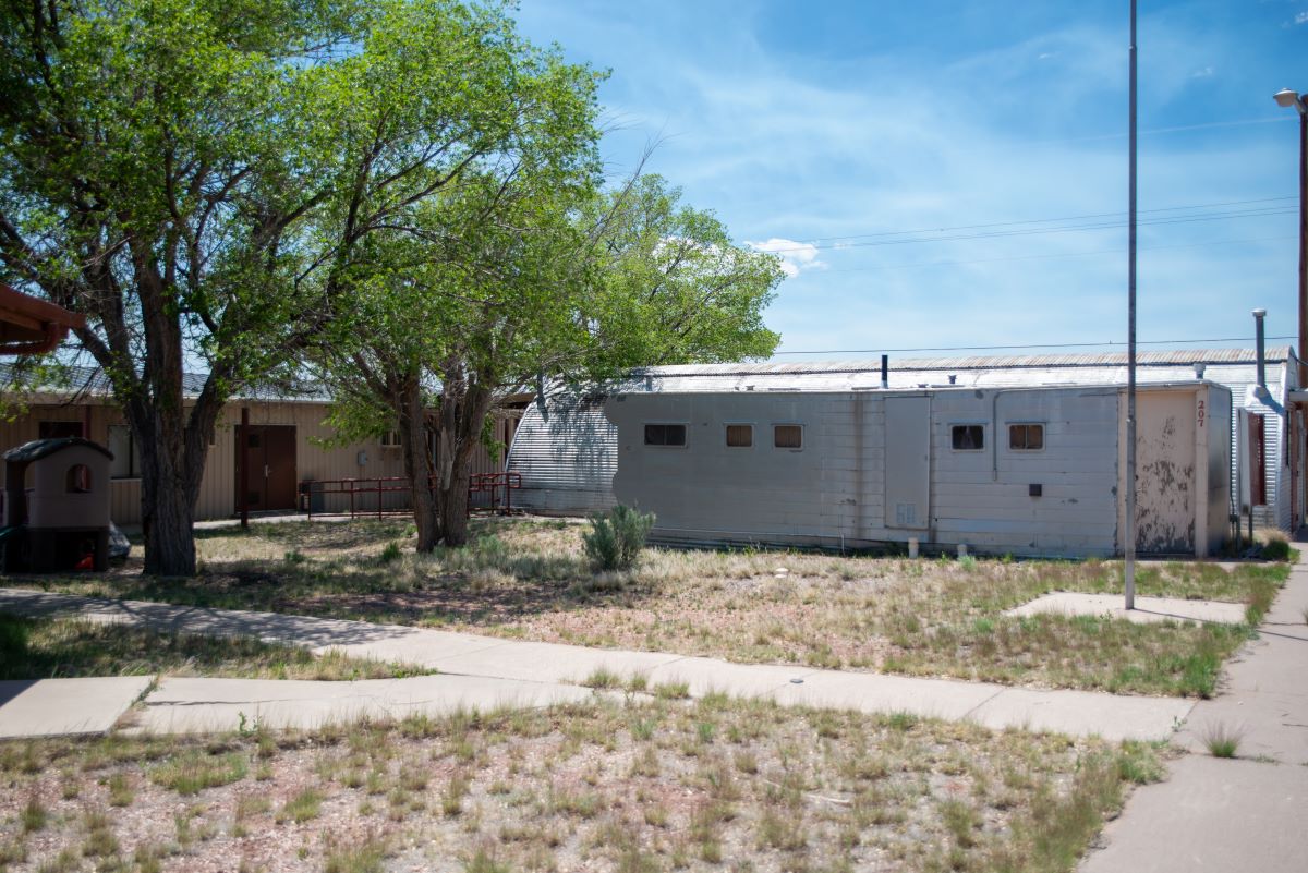 One of the modular buildings that made up part of the old school.